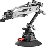 Neewer Hydraulic Boom Arm with Vacuum Suction Cup Car Mount, Quick Release NATO Rail, 360° Pan Base Compatible with Hero 13 12 DJI Pocket 3 Insta360 X5 X4 X3 Action Camera, 18oz/500g Max Load, GA022
