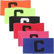 ibasenice 6pcs Adjustable Soccer Armbands Elastic Sports Bands for Football Basketball Players Comfortable Breathable Secure Fit for Outdoor Sports Events