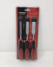 Corebilt Wood Chisels 1" ,1/2" ,3/4" Set Of 3