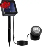 Solar Outdoor LED Spot Lights Waterproof IP68 Pond Light Warm White Auto On - AU