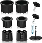 ChooKaChoo 8 Pcs Umbrella Base Stand Hole Ring Plug Cover and Cap Patio Umbrella Stand Replacement Parts Stand Base Stabilizer Sleeve (for Base Stand)
