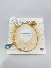 alex and ani bracelet gold Tone March Birthstone Aquamarine