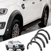 SUERAUTO4X4 Fender Flares Wheel Arches Kit Protector for Ford Ranger PX3 MK3 2018-2022 with Side Bumper Sensor, Front & Rear 30MM Extra Wide Auto Body Kit Trim