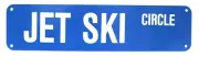 Jetski Street Sign Wall Novelty Aluminum Metal Man Cave Blue Wall Decoration New