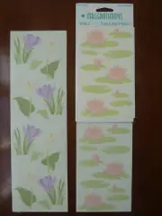 Mrs. Grossman's Stickers Vellum Water Lilies Callas and Crocus Flowers Sheets