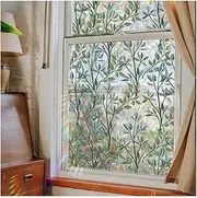 Singring Privacy Film - Green Vines Leaves Static Cling Window Decals for Glass Suncatcher