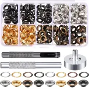 Bememo 1/4 Inch Grommet Kit 200 Sets Grommets Eyelets with 3 Pieces Install Tool