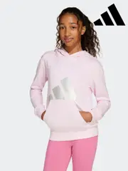 adidas Pink Essentials Glam Cotton Hoodie (E42555) | $69
