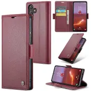 CASEME 023 Series For Samsung Galaxy A55 5G ic Phone Case RFID Blocking Folio Stand Cover