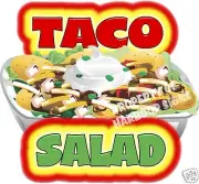 Taco Salad 14" Concession Restaurant Food Truck Van Vinyl Menu Sign Vinyl Decal
