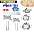5x Dumpling Maker Stainless Steel Dough Press Making Mold Mould Tool AU