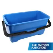 6 Gal. Heavy-duty Plastic Bucket | Unger Professional Heavy Blue Duty Gal Mop