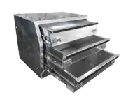 CD1 Aluminium UTE Canopy 3 Drawers Toolbox Slide-Out Drawers 600mm(L) x 430mm(W)