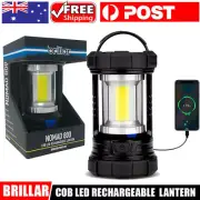 Rechargeable Camping USB Lantern LED Hurricane Night Light Torch Power Bank AU