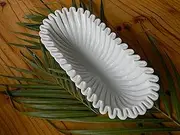 CRAFTFOBIA Handcrafted Decorative Marble Scallop Bowl White Decorative Bowl Ruffle Bowl Centerpiece For Home Decor Perfect For Flowers Fruit Keys Ring Dishes Bowl (White)