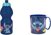 ALMACENESADAN 4797 - Back to School Set Consisting of Microwave 350 ml and Water Bottle 400 ml, Reusable, BPA Free