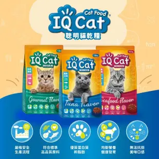 【IQ CAT】聰明貓乾糧-多種口味 1.5KG(貓飼料/成貓)