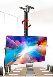 Ceiling TV Mount, Fits 37-85inch LCD Flat Screen TVs, Adjustable Height Telescoping Ceiling TV Bracket, Wall TV Mount Bracket, Metal Expansion Screw Fixing