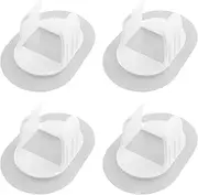 WHYHKJ 4PCS Self-adhesive No-drill Washing Machine Drain Hose Holder White Pipe Fixing Clamp Flexible Laundry Sink Drain Hose Clip keeping the end of the drain hose within the drainage area