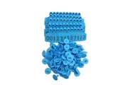 1-100 Cattle Number Ear Tags 5x4cm Set - Small Blue Pig Goat Livestock Label