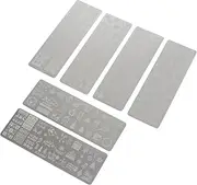 6pcs Christmas Nail Plate Nail Templates to Print Christmas Diy Nail Stamp Plates Diy Nail Template Nail Shape Nail Molds Xmas Manicure Supply Decorate Stainless Steel Printing
