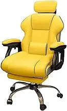 Home Office Chair with Wheels,Computer Desk Chair, Swivel Adjustable Chair with Footrest,Lift Headrest for Comfortable Long-Hour Sitting