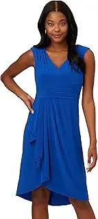 [Adrianna Papell] Women's Draped Jersey Asymmetric Dress