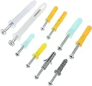 Veemoon 1set Self-Drilling Drywall Screws and Heavy Duty Anchors Kit for Secure Installation Home Decor Easy to Use Screws and Expansion Tubes Convenient Storage Box Included