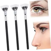 Healeved Luxury Eyebrow Lash Brush Set 3pcs Fan Shaped Mascara Brushes for Natural False Lashes