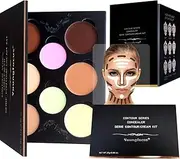 Youngfocus Professional Makeup Highlight & Contour Pro Palette, Cosmetics Cream Contours Kit, 8 Visible Mats and For Light & Dark Skin - Vegan, Cruelty Free - Idea