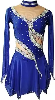 [Zagitova] Figure Skating Dress for Women Girls' Long Sleeved Turtleneck Gymnastics Leotards Skating Outfits