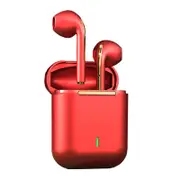 J18 TWS True Wireless Earbuds Upgraded Bluetooth 5.1 Chip - Touch Control Hifi in-Ear Sport Earphones - Deep Bass Stereo Sounds with Noise Cancelling Microphone - Red