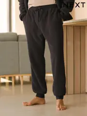 Slate Grey Fleece Borg Lined Textured Joggers (131352) | $34