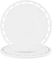 Smithcraft Silicone Trivet Mat - Big Round Silicone Pot Holder and Trivets for Hot Dishes and Pots, Countertops, Tables, Spoon Rest - Set of 3 (White)