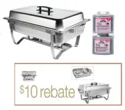 Fast SHIP New Stainless FOLDING CHAFING Dish Set CHAFER WARMER CATERING 8 Qt