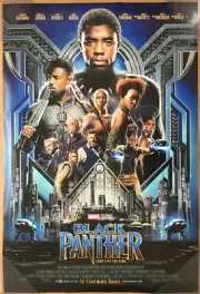 BLACK PANTHER MOVIE POSTER 2 Sided ORIGINAL INTL FINAL 27x40 CHADWICK BOSEMAN