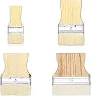 Flat Paddle Paint Brush Set,Flat Art Paint Brushes Set Wide Paint Brush Large Paint Brush 3/4/5 Inch Paint Brush with Poplar Handle Art Paint Brush Wool (4)