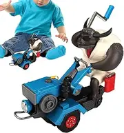 Toy Tractors for Boys,Light Up Vehicle with Music - 360 Degree Rotatable Stunt Car with Cow, Electric Vehicle for Indoor and Outdoor