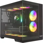 H602 Gaming ATX Mid-Tower PC Computer Case with Dual-Chamber Layout, 5 Pre-Insta