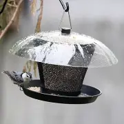 Metal Mesh Bird Feeder with Weatherproof Dome for Outside Dual Feeder 2.5 lbs
