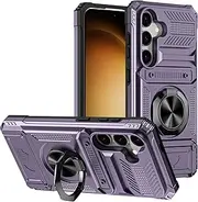 Compatible with Samsung Galaxy A15 5G Slot Phone Case,Compatible with Samsung SM-A155F/DSN Galaxy A15 5G / SM-A155M/DS SM-A155P SM-A155R Built-in Stand Phone Case Cover Purple