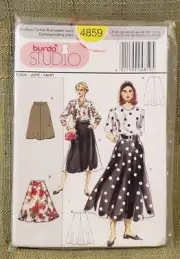 Burda Studio 4859 Unopened Canadian Sewing Pattern, Women's Flared Skirt