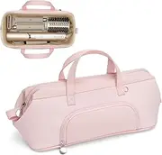 [Lotour] Hair Tools Travel Case Bag for Shark HD430 Flex Style/Dyson Supersonic Hair Dryer, Portable Travel Storage Organizer for Hair Attachments (Pink)