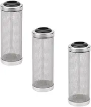 GYWHOOFT Stainless Steel Fish Tank Filter, 3 PCS 16mm Aquarium Fish Shrimp Mesh Net Filter Guard, Fish Tank Intake Strainer Pre-Filter Cover Stainless Steel