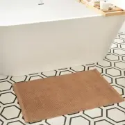 Beautiful Boho Rug for Your Bathroom - Soft Textured Bath Mat Made of 100%