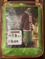 Grinch Costume Xmas Christmas Dr. Suess Mask Belt Scepter Scarf Xmas Bag NEW