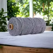 4mm 3ply Macrame Cord | CHARCOAL | 100% Pure Cotton Rope MELB Australia
