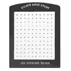 Sterling Silver Nose Colored CZ Stud Sets
