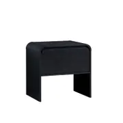 Natalya Bedside Unit Nightstand Side Table 1 drawer black