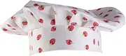 [SHERCHPRY] Strawberry Pattern Cotton Chef Hat Thickened Boys and Girls Hat Cooking Attire for Toddlers Chef Cap Catering Equipment Accessory